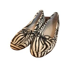 Sperry Zebra Print Loafers Sz 8.5 Flat Loafers Slip On Shoes